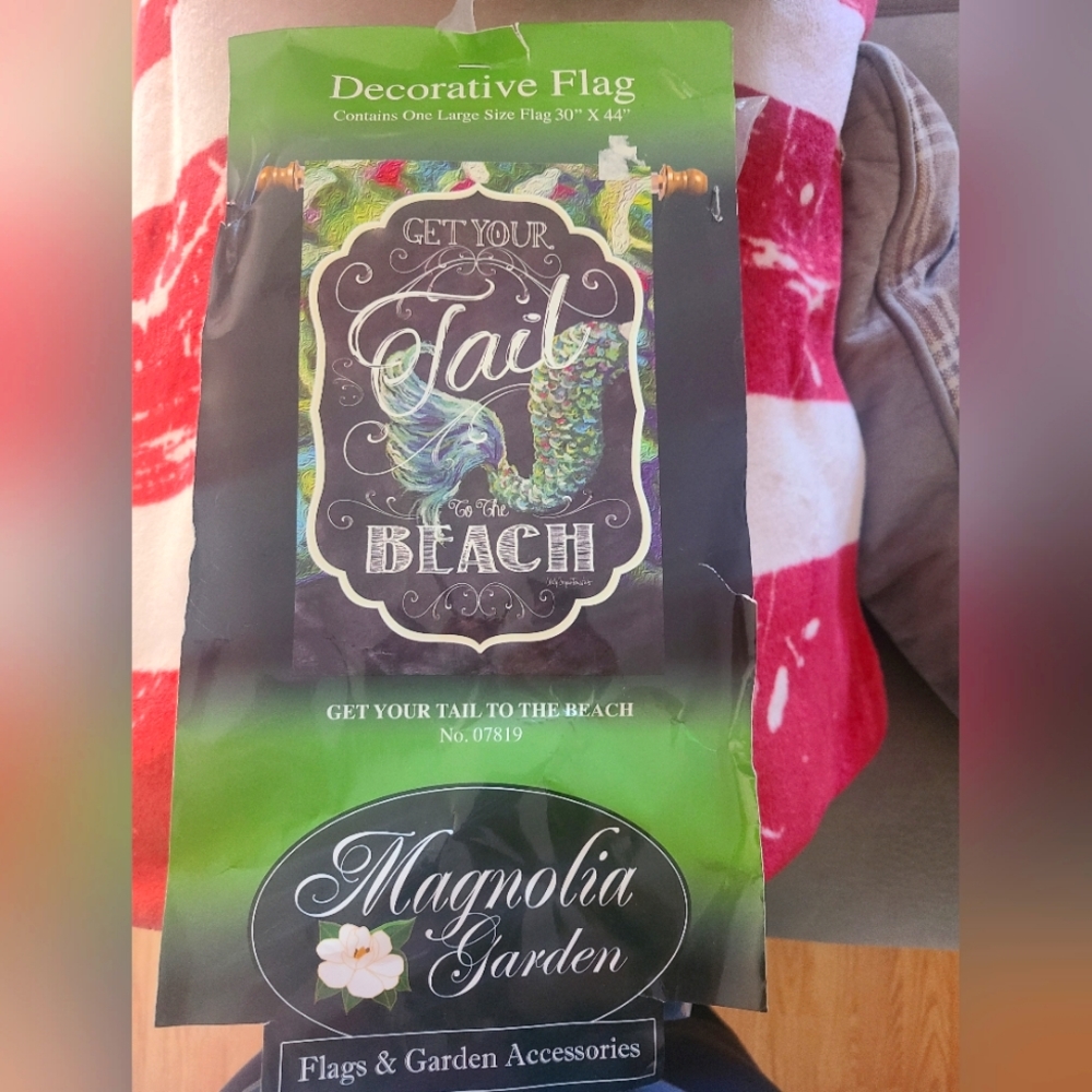 Mermaid beachy house flag